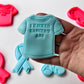 Breast cancer awareness cookie cutter and matching stamp