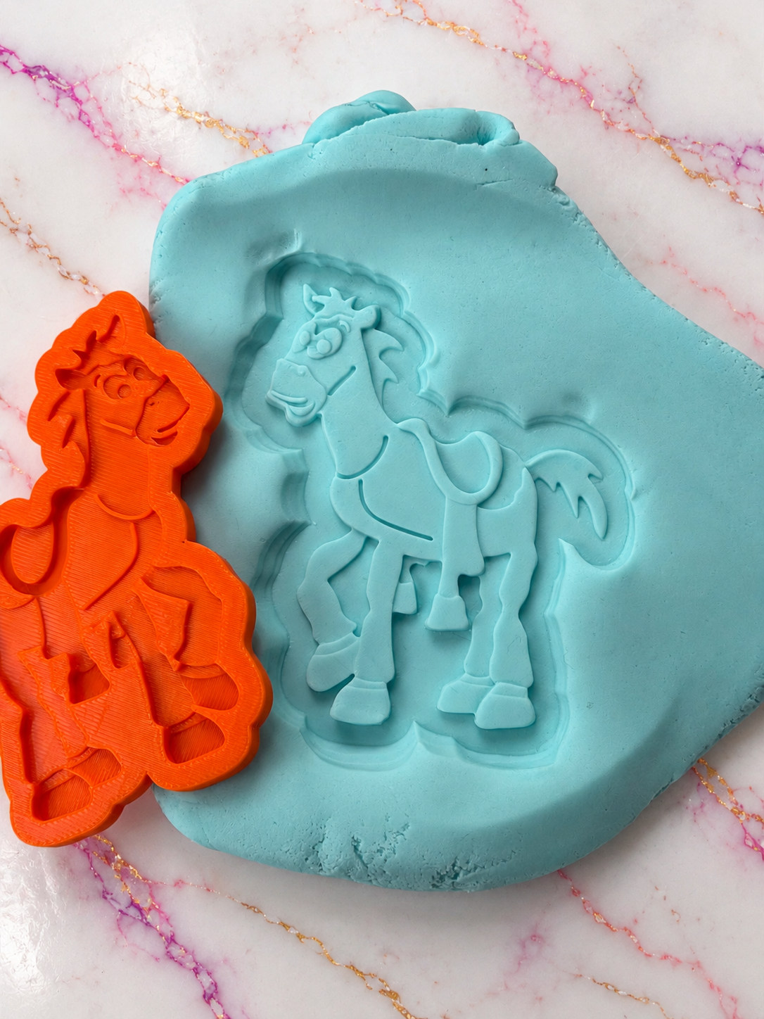 Toy Box Stories – Funny Cowboy Horse 3D Deboss & Matching Cutter