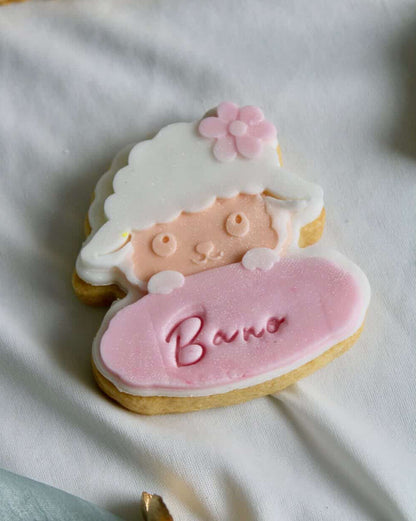 Sheep Name Plaque flower - 3D deboss and matching cutter