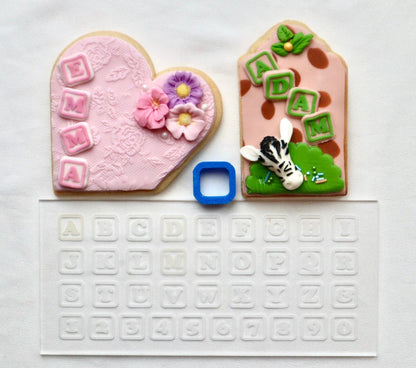 Alphabet - lettering - deboss and cutter