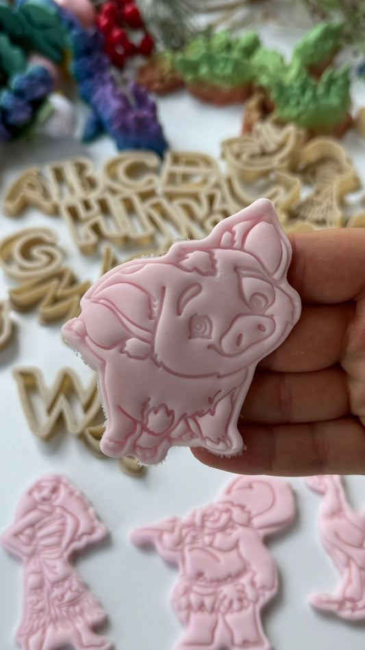 Moana-inspired pig stamp + cutter