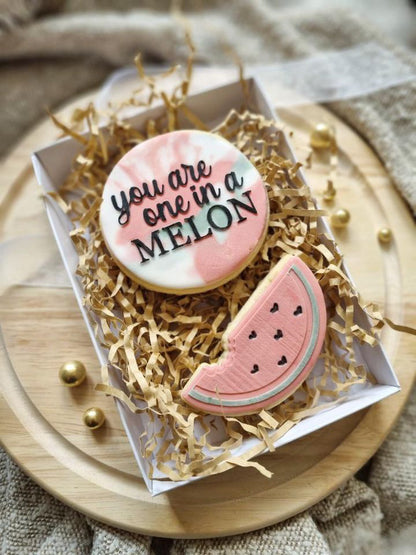 Melon debossing + matching cutter MEG cookie cutters