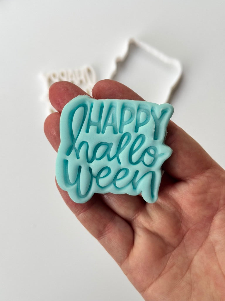 Halloween word stamp and cutter