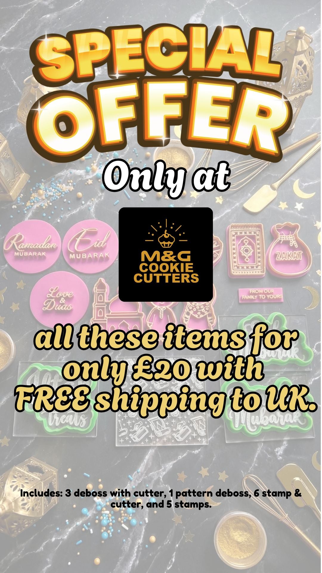 Eid/Ramadan box Deal- as per image deboss and cutters