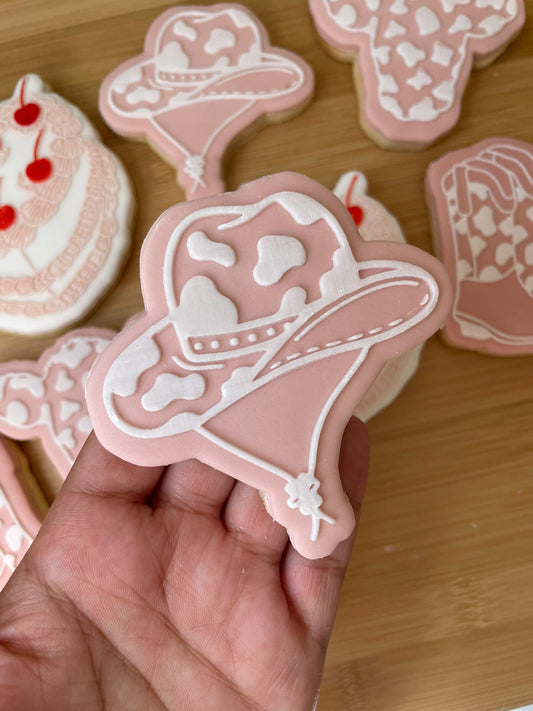 Cow Hat deboss + matiching Cookie Cutter MEG cookie cutters