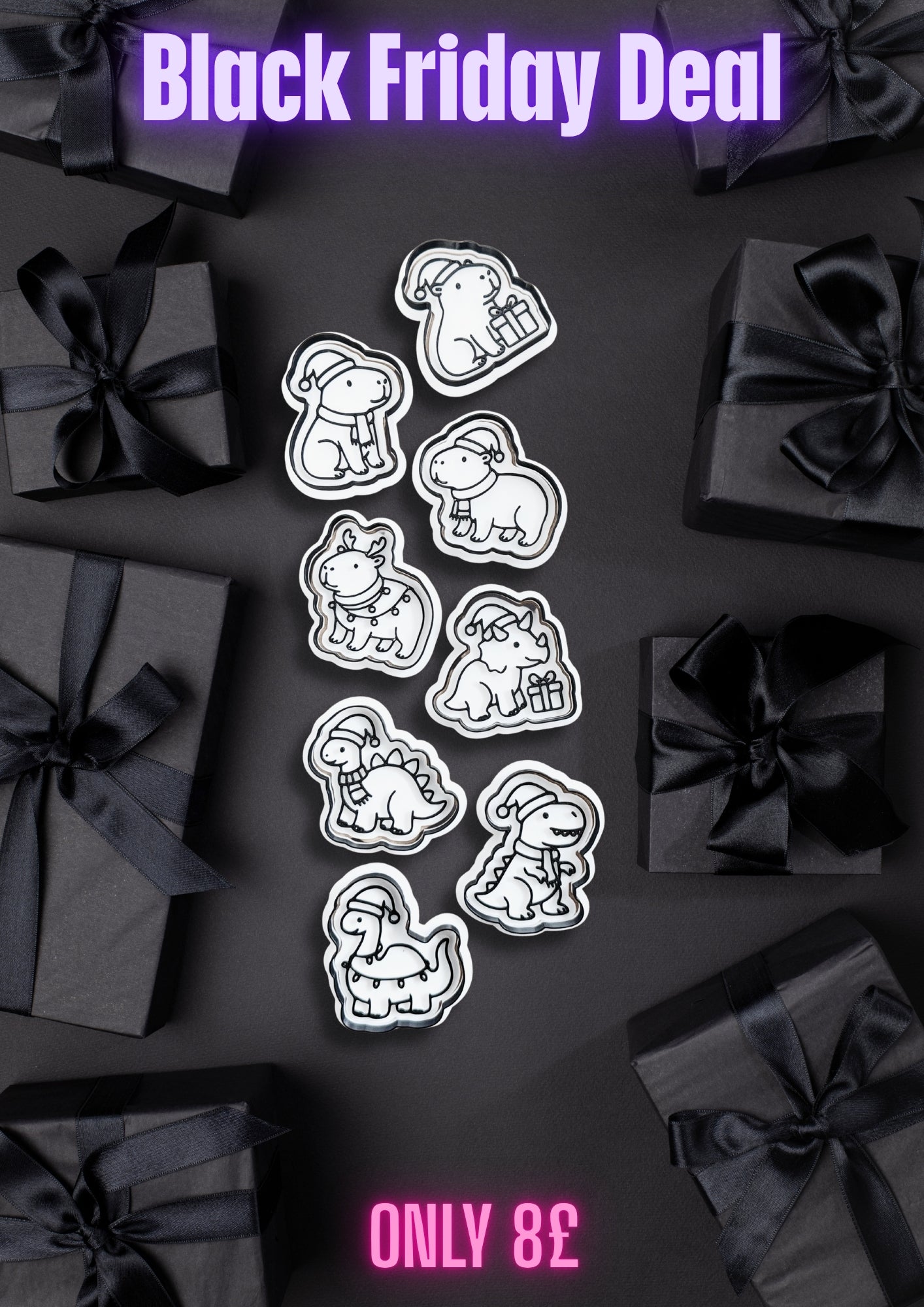 Black Friday deal - Box 5- Christmas Dinosaurs and Capybara set