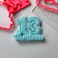 Thirteen cutter and stamp + deboss and cutter M1072
