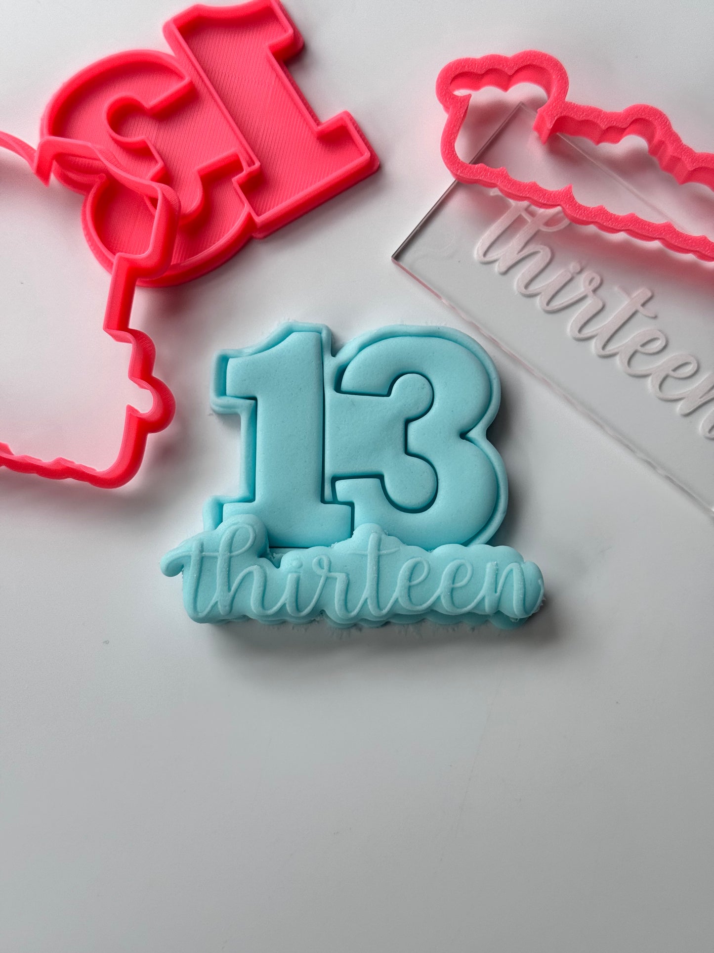 Thirteen cutter and stamp + deboss and cutter M1072