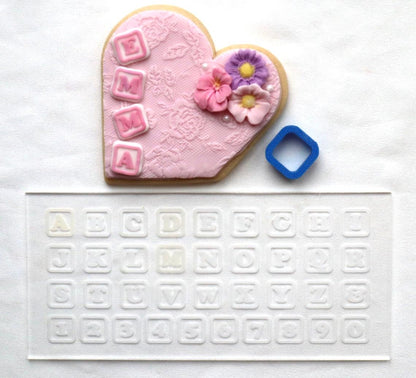 Alphabet - lettering - deboss and cutter