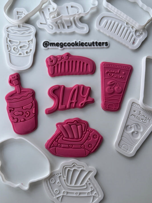 Trendy Girl - Full set of 5 - 3d printed deboss and cutter