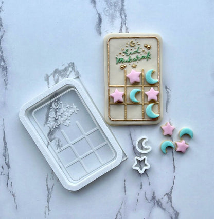 Tic tac game - Ramadan / Eid deboss + cutter M1022