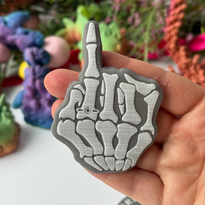 Skeleton hand wedding finger - deboss + matching cutter