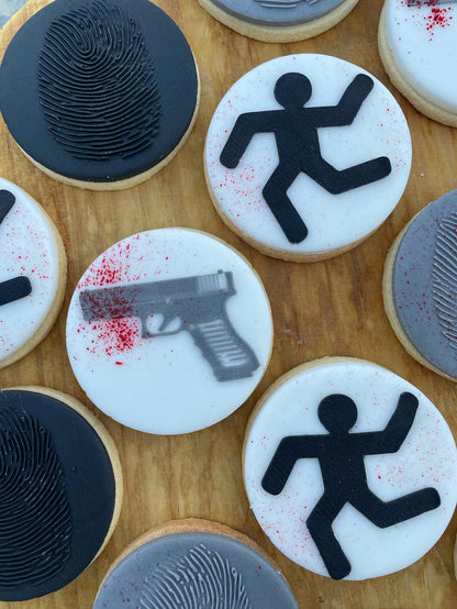 Murder gun deboss MEG cookie cutters