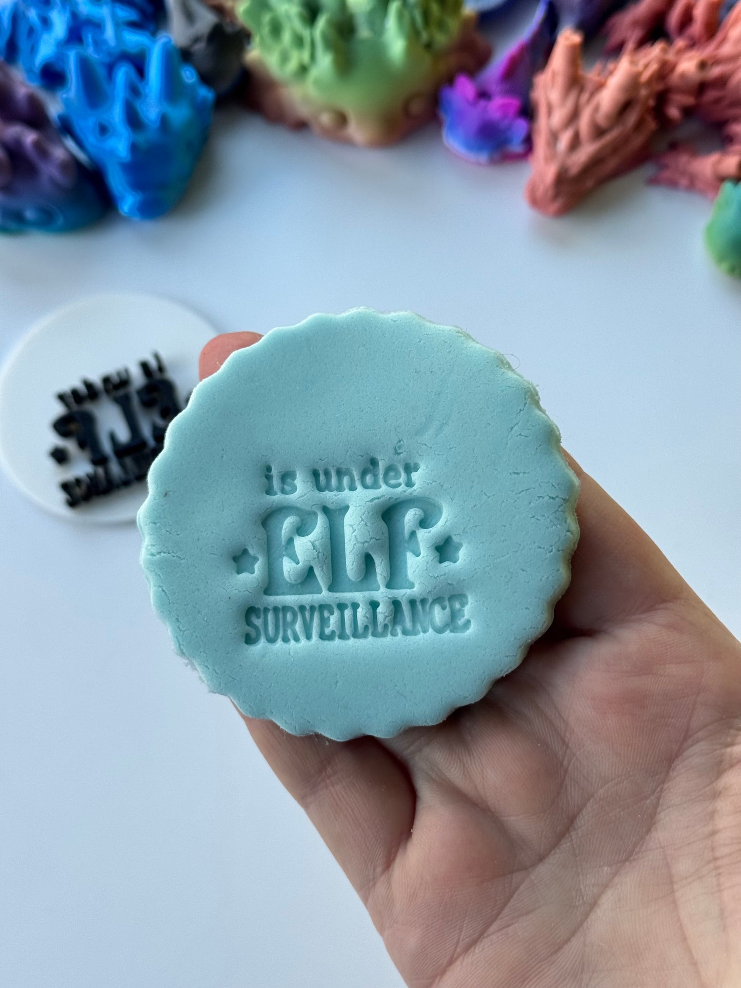 Elf surveillance - Christmas stamp