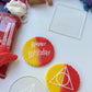 The deathly Hallows disc deboss - Harry Potter-inspired