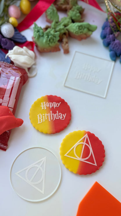 The deathly Hallows disc deboss - Magic wizard-inspired