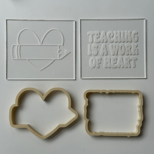 Teacher collection 2024 Debossing + cutter (3) - Teaching is a work of heart