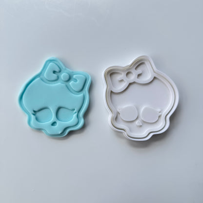 Monster High skull Cookie Cutter + stamp
