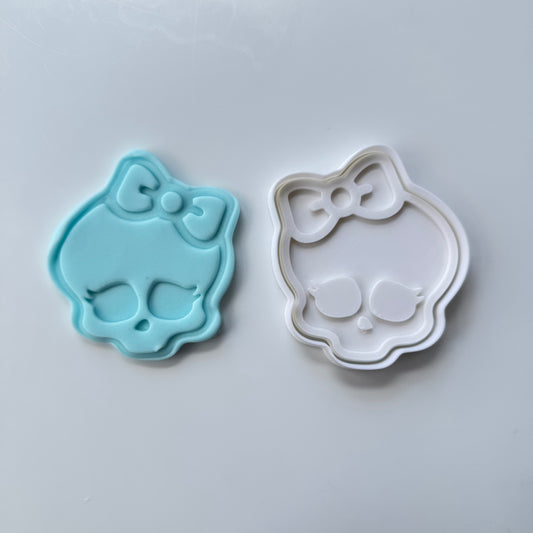 Monster High skull Cookie Cutter + stamp