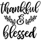 Thankful and Blessed - deboss disc - thanksgiving