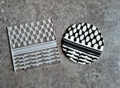 Keffiyeh and Lines deboss - pattern