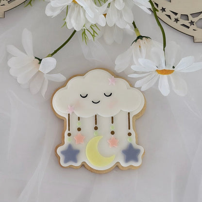 Baby Eid- Crescent Moon Cloud Mobile - 3D deboss and matching cutter