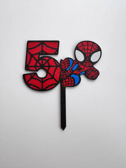 Spiderman cake topper age 1 to 9 and 11