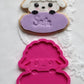 Sheep Name Plaque 3D deboss and matching cutter