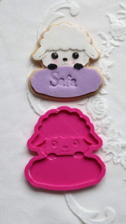 Sheep Name Plaque 3D deboss and matching cutter
