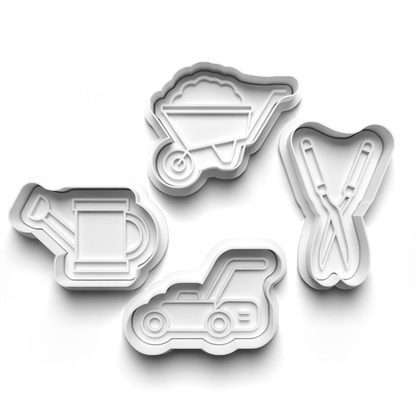 Gardening Theme - stamp and matching cutter 0575