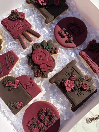 Floral roses 3D deboss and cutter