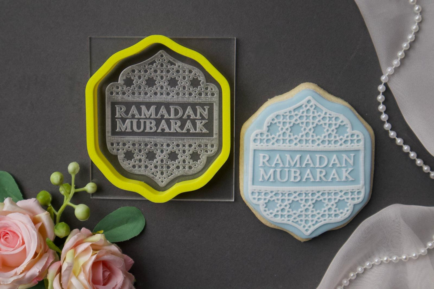 Ramadan / Eid - debossing acrylic + matching cutter - collection 2024 - Ramadan Mubarak