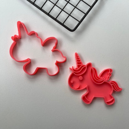 Unicorn - Paint Your Own - Cookie cutter + Stamp