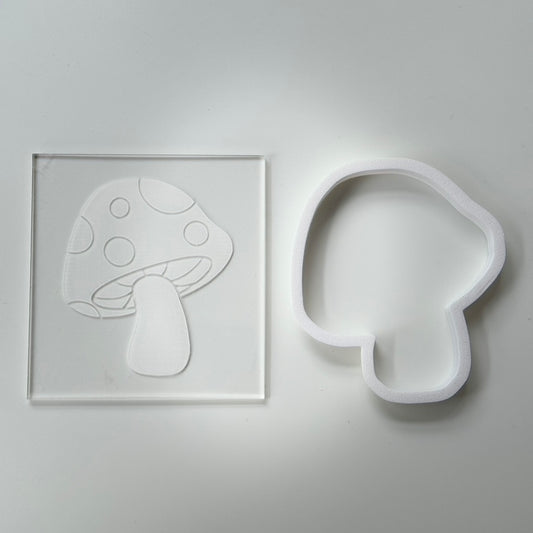 Mushroom / Fairy debossing + cutter - Design n2