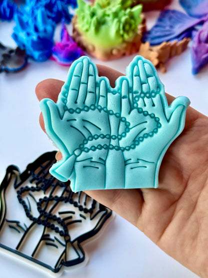 Praying hands stamp and cutter M1068