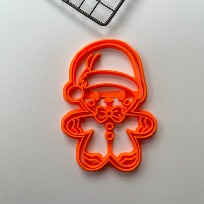 Gingerbread - (style2) Christmas - Cookie cutter + Stamp