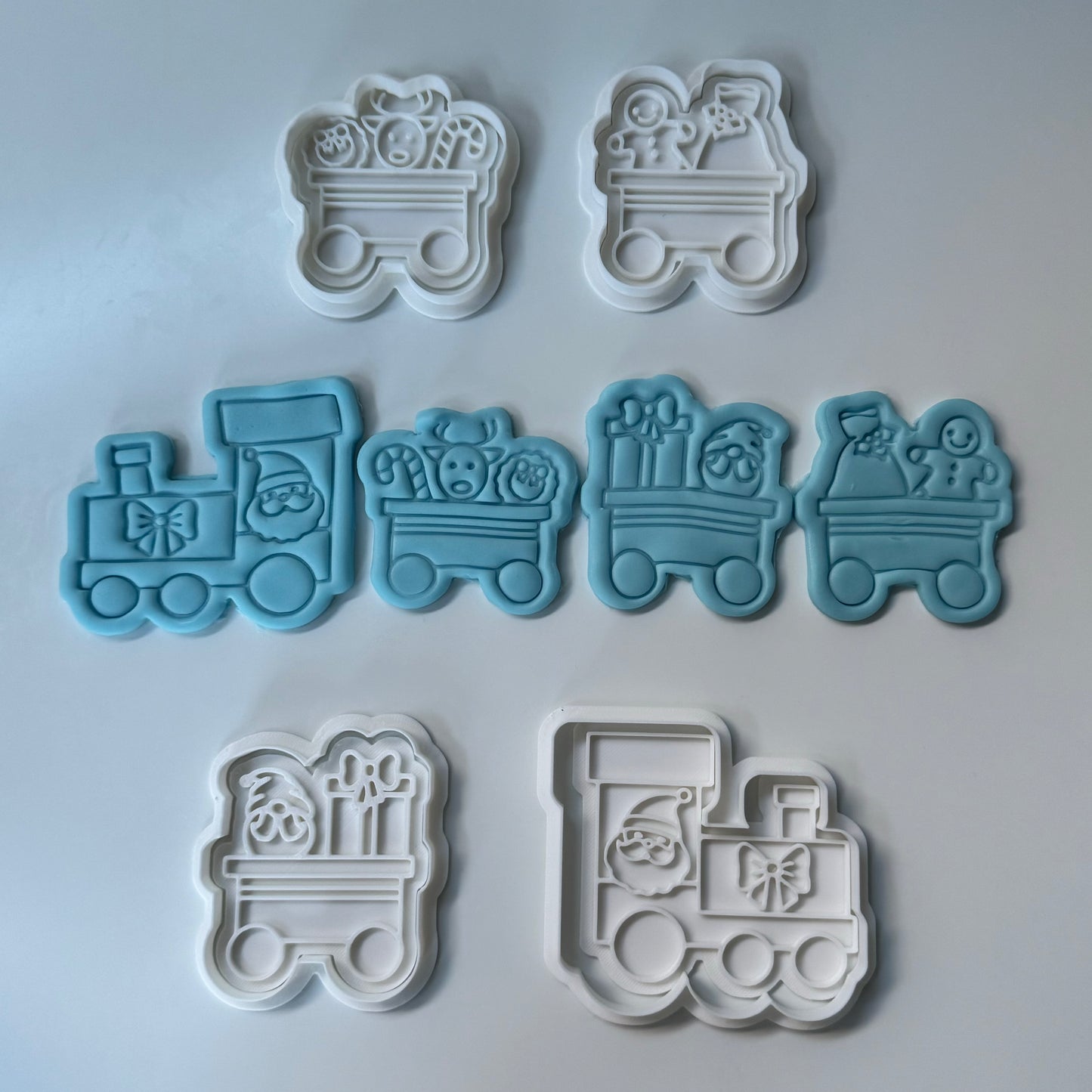 Christmas train set of 4 cutters and stamps - 0707