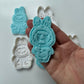 cartoon monster - set of 3 - cutter + stamp
