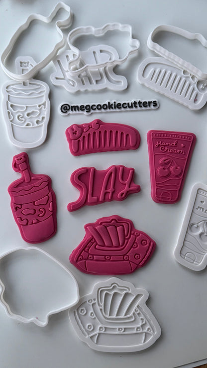 Trendy Girl - Full set of 5 - 3d printed deboss and cutter