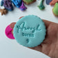 Name + turns + Age personalised stamp