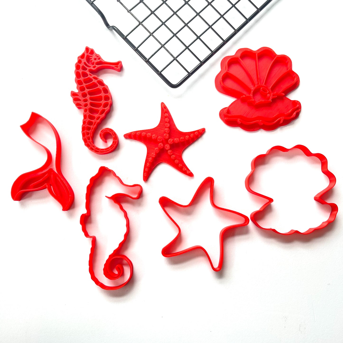 Sea animals / Mermaid set Cookie Fondant Cutter Cupcake Cake Decoration Gift Badge MEG cookie cutters