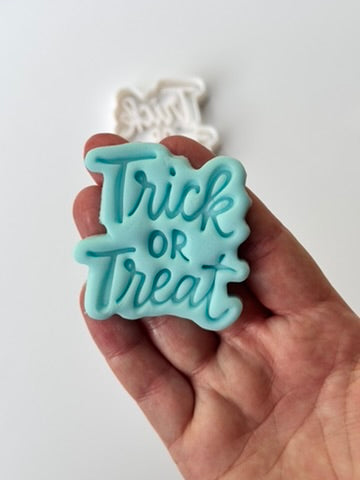 halloween trick or treat stamp and cutter