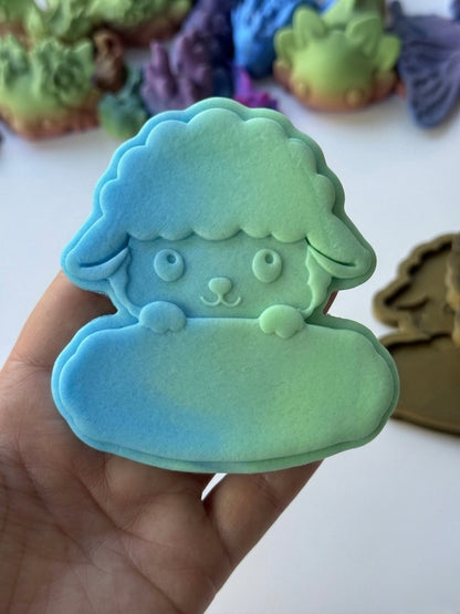 Sheep Name Plaque 3D deboss and matching cutter