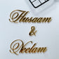 Wedding Custom Cake Charm - in gold mirror acrylic MEG cookie cutters