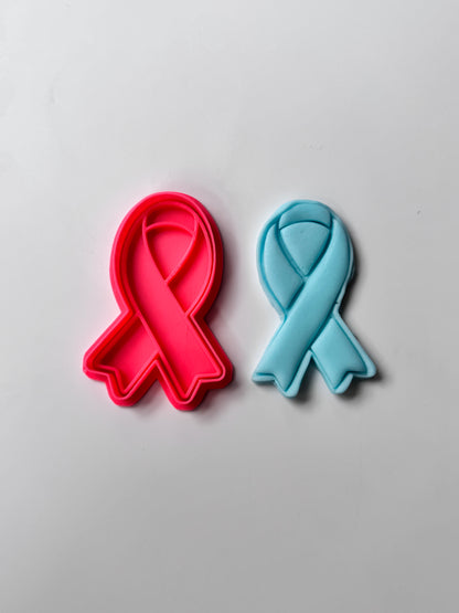 Breast cancer awareness cookie cutter and matching stamp