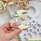 Crescent Lantern Floral moon Design - 3D deboss and matching cutter