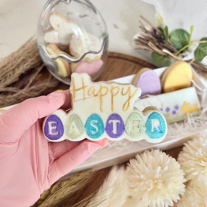 Happy easter deboss + matching cutter - easter