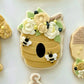 Bee theme -Floral Beehive - 3D deboss and cutter