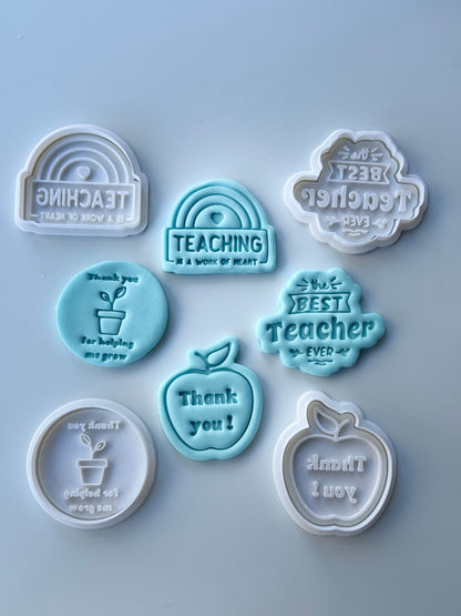 Thank you Teacher cutters and stamps - 0710