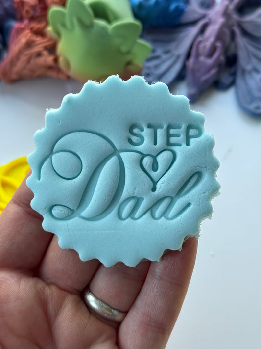 Father's Day - Step Dad -  Embossing - stamp
